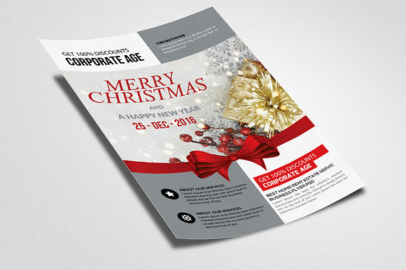 Christmas Discount Flyer Template in Flyer Templates - product preview 1