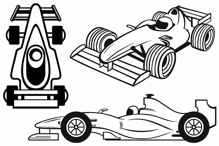 Racing cars in Car Icons - product preview 8