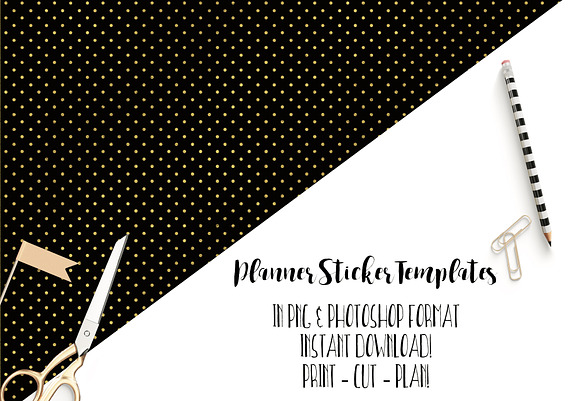 Planner Sticker Templates Photoshop in Stationery Templates - product preview 2
