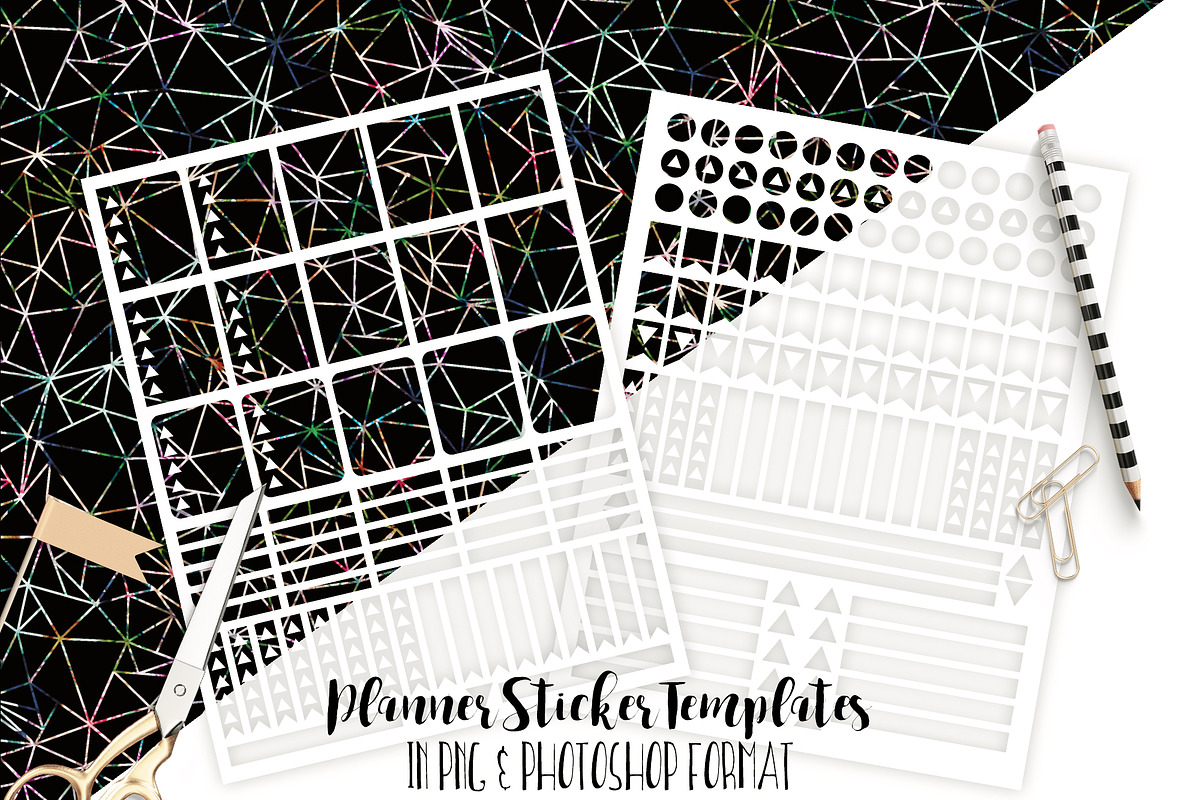 Planner Sticker Templates Photoshop in Stationery Templates - product preview 8