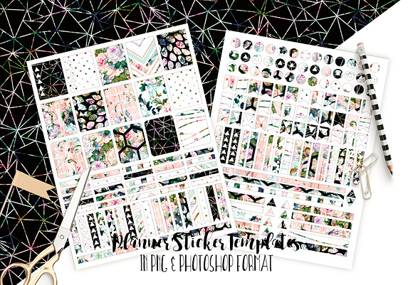 Planner Sticker Templates Photoshop in Stationery Templates - product preview 1