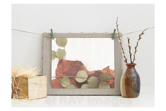 Autumn Theme Natural Frame Mockup in Print Mockups - product preview 1