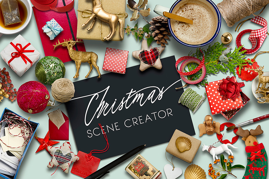 Scene Creator-Christmas PSD in Scene Creator Mockups - product preview 8