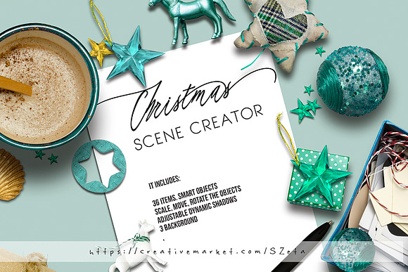 Scene Creator-Christmas PSD in Scene Creator Mockups - product preview 1