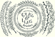 Grass&Leafs AdobeIllustrator brushes