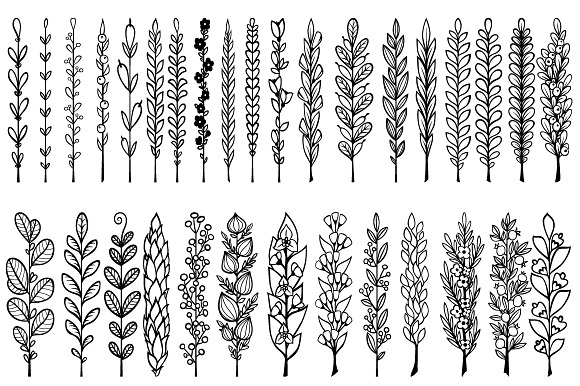 Grass&Leafs AdobeIllustrator brushes in Photoshop Brushes - product preview 1