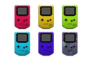 Six Pixel Art Gameboy Color Icons