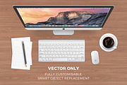iMac Mock-up All Vector