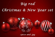 Big red Christmas & New Year set
