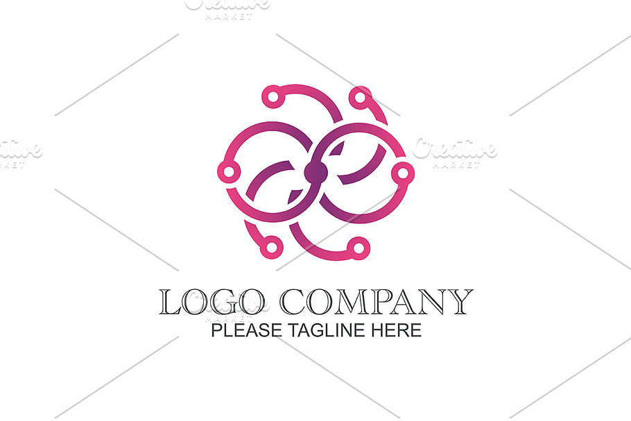 Circuit Connect  in Logo Templates - product preview 8