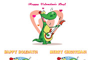 Dinosaur Greeting Cards. Collection