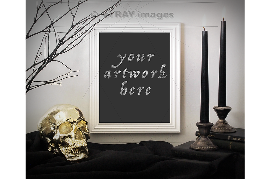 Halloween Theme - White Frame Mockup in Print Mockups - product preview 8