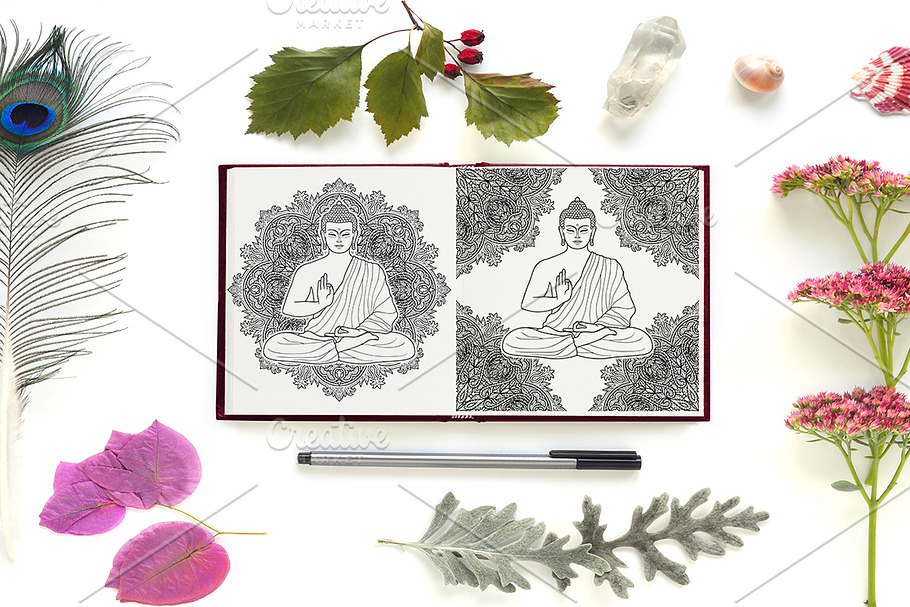 Sitting Buddha Tattoo in Objects - product preview 8