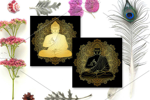 Sitting Buddha Tattoo in Objects - product preview 1