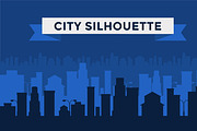 Vector cities silhouette