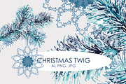 Design Element - Christmas Twig