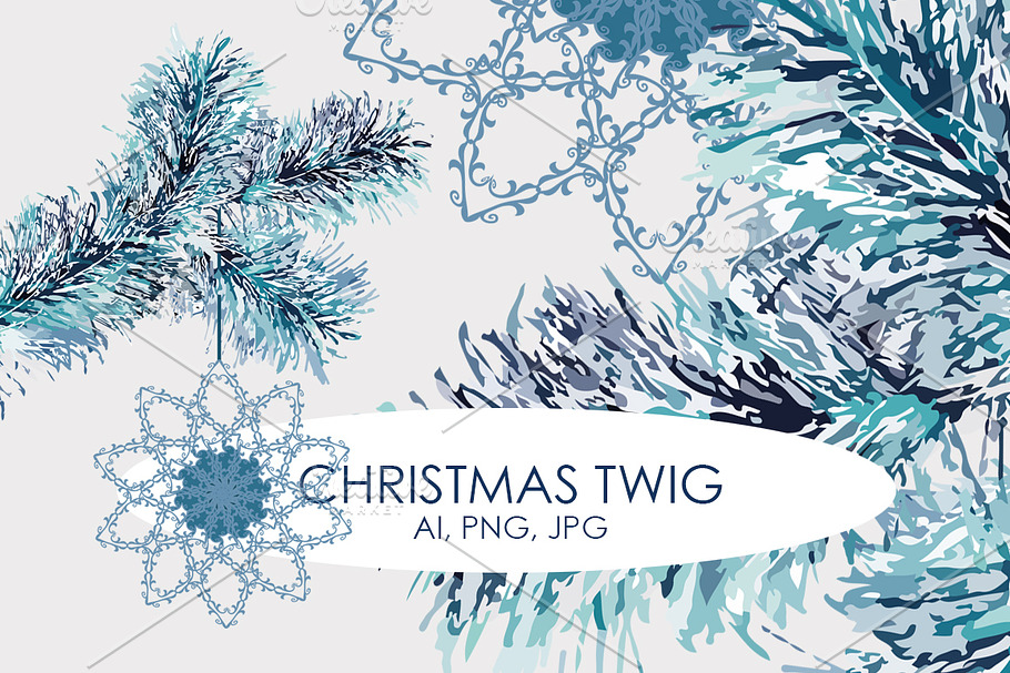 Design Element - Christmas Twig in Illustrations - product preview 8