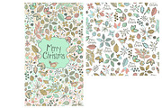 Merry Christmas pattern and card.