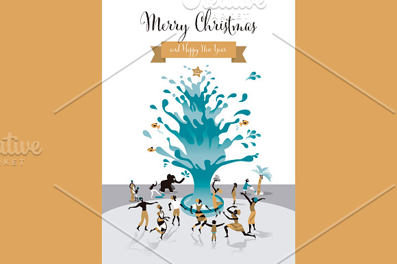 Christmas Card with Water in Illustrations - product preview 1