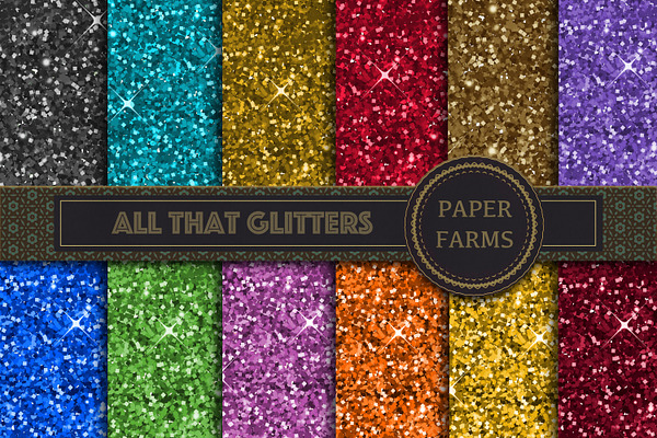 Glitter digital paper 