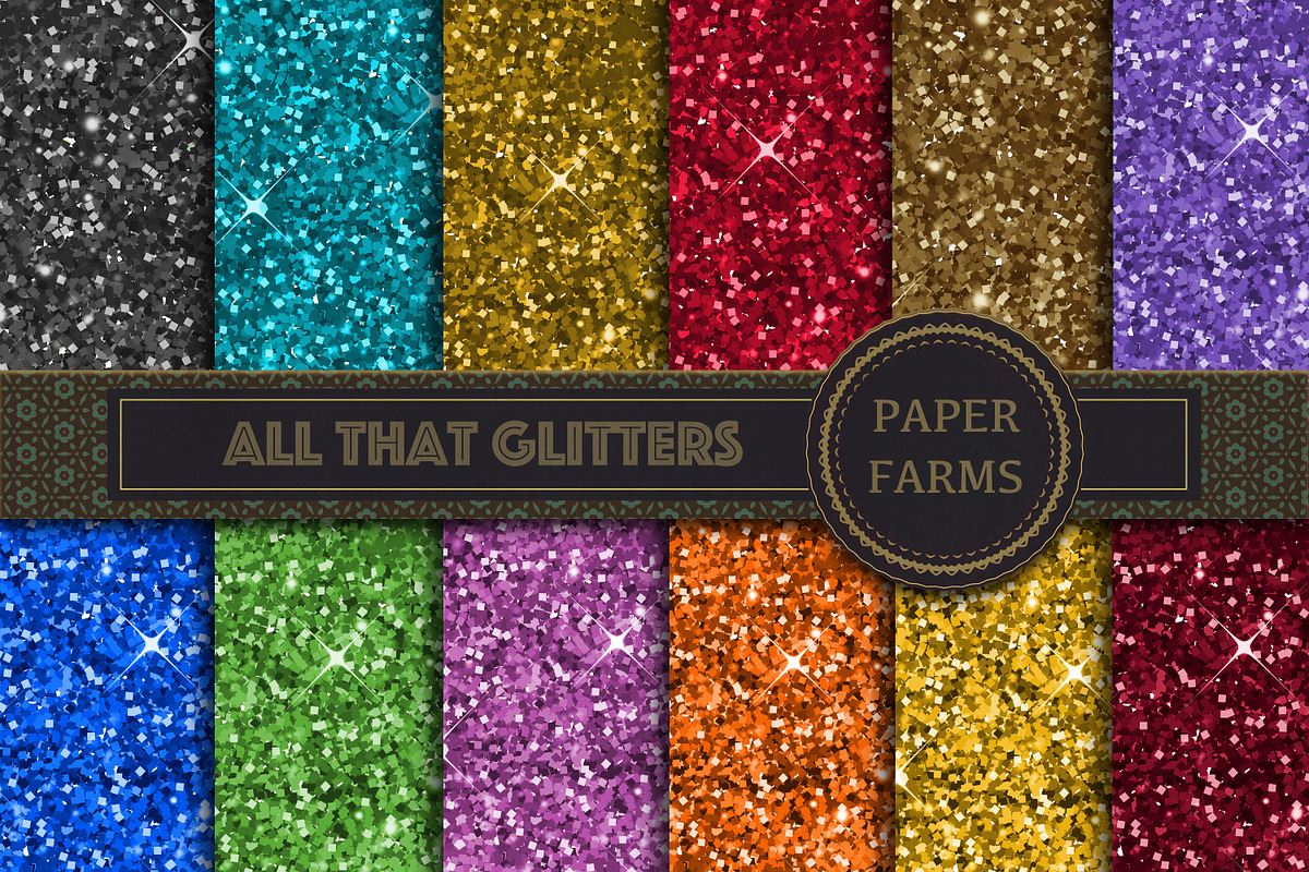 Glitter digital paper  in Patterns - product preview 8