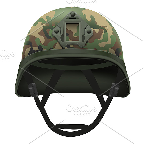 Set of Military camouflage helmets in Objects - product preview 1