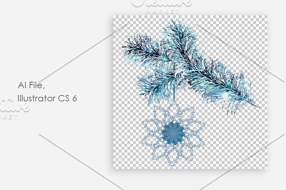 Design Element - Christmas Twig in Illustrations - product preview 2
