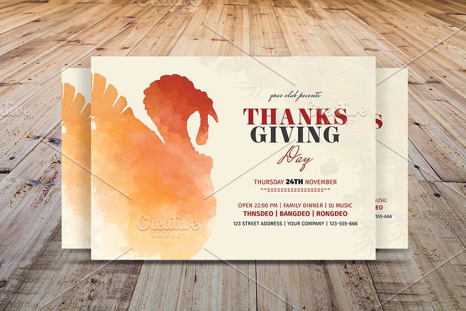 Thanksgiving Day Flyer Template