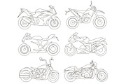 Motorcycle Icons set
