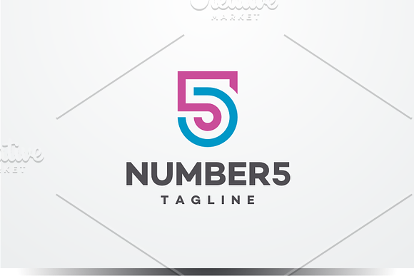 Number Five - 5 Logo in Logo Templates - product preview 3