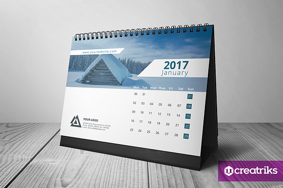 Desk Calendar 2017 - v001 in Templates - product preview 2
