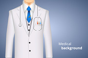Lab white coat medical background