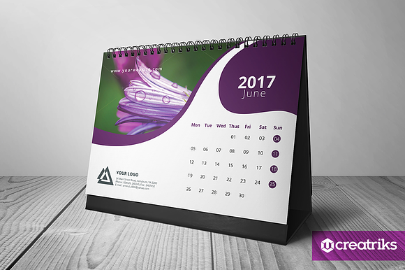 Desk Calendar 2017 in Templates - product preview 2
