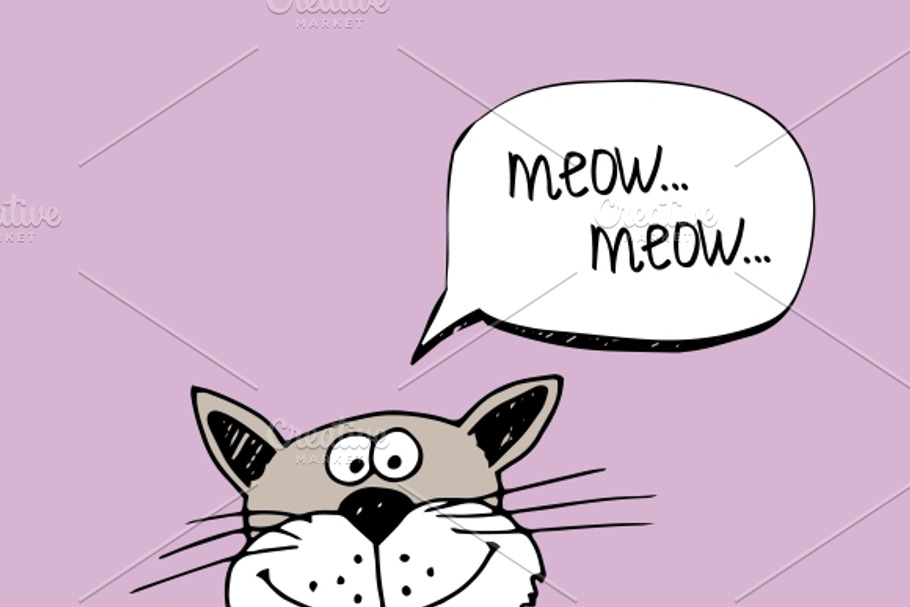 cartoon cat in Illustrations - product preview 8