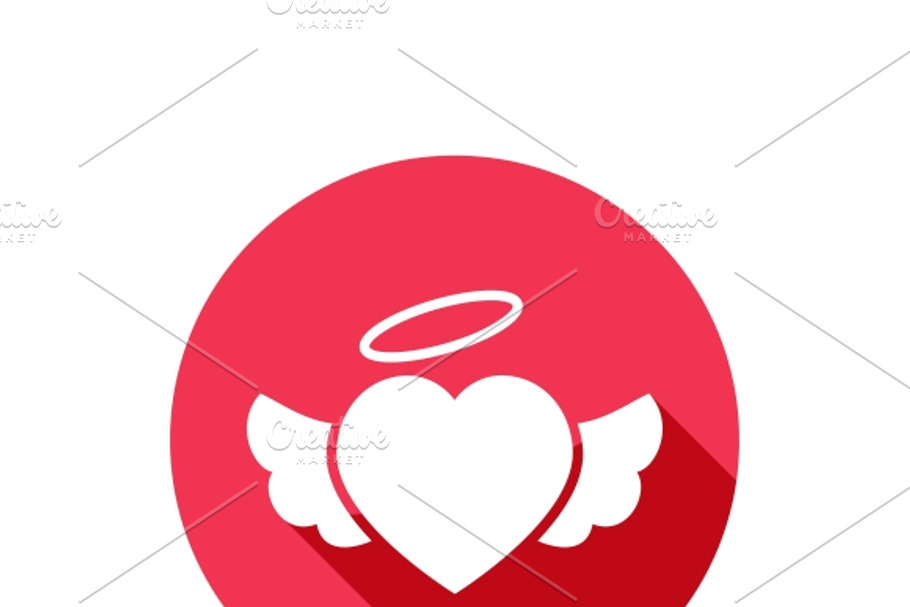 Red winged heart icon in Heart Icons - product preview 8