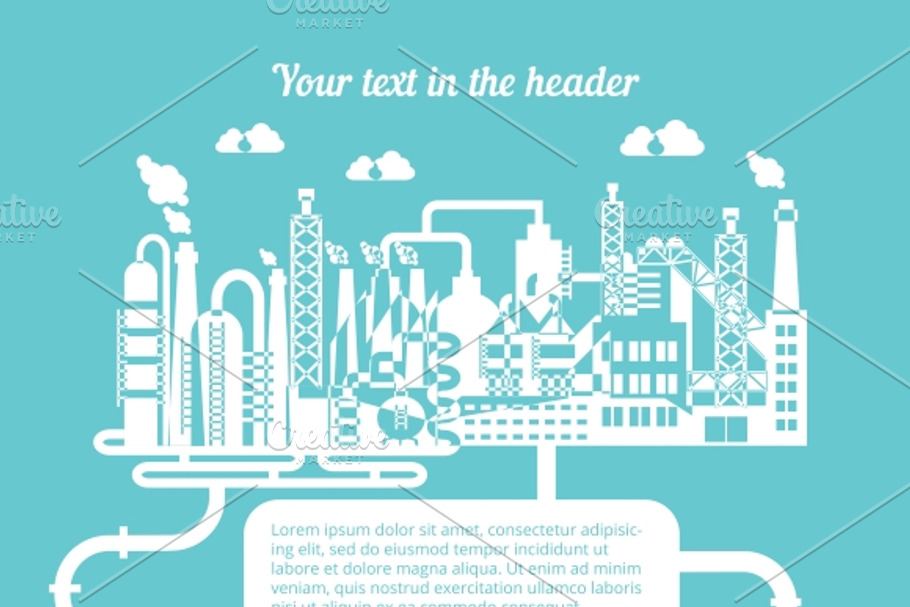 Gas or oil refinery in Illustrations - product preview 8