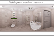 360 vr seamless panorama of bathroom