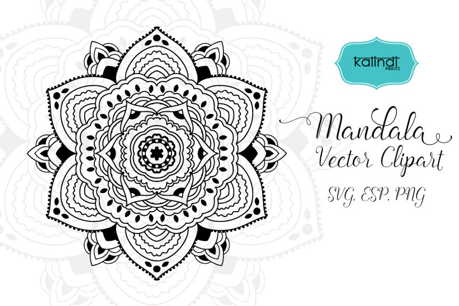 Mandala vector art. Mandala svg. M8 in Illustrations - product preview 8