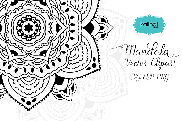 Mandala vector art. Mandala svg. M8 in Illustrations - product preview 1