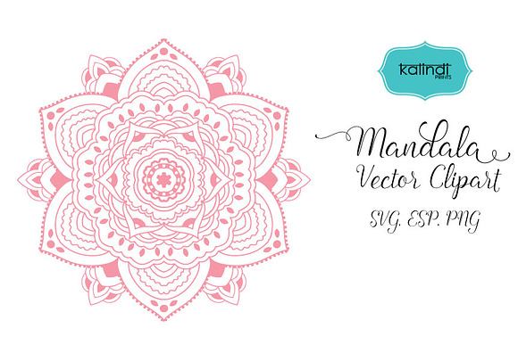 Mandala vector art. Mandala svg. M8 in Illustrations - product preview 2