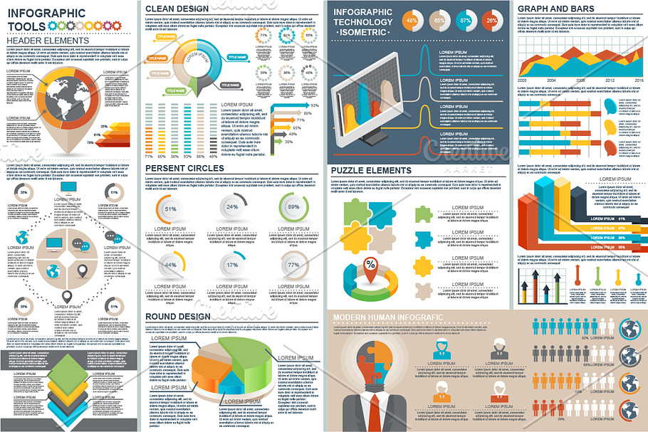 Presentation Infographic Elements in Presentation Templates - product preview 8
