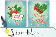 2 Holiday Cards, Merry Christmas