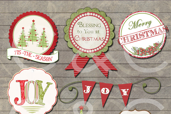 20 Holiday Tags- Elements