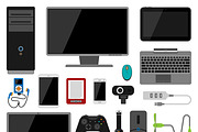 Electronic gadgets vector