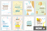 16 typography cards with quotes