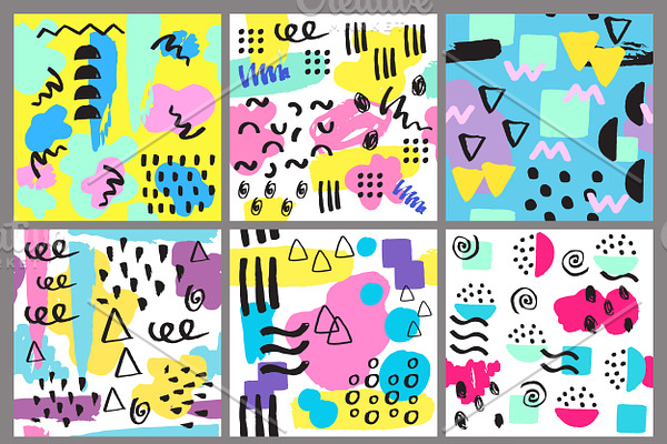 Different vector seamless patterns