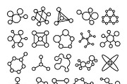 Molecules icons and symbols