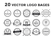 Massive logo set bundle vector