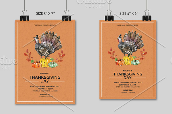 Thanksgiving Invitaion Flyer-V411