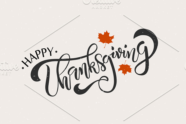 Thanksgiving Lettering Typography